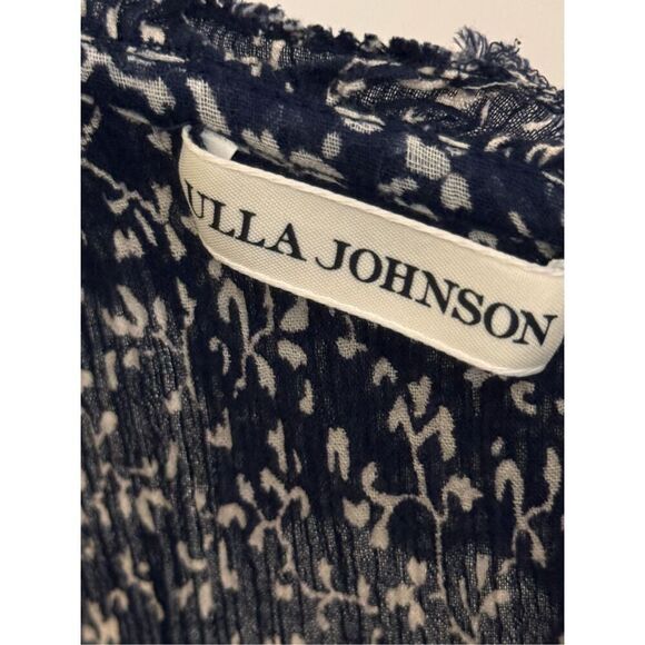 Ulla Johnson Alene One Shoulder Top Midnight Micro Floral 6 - Picture 8 of 9